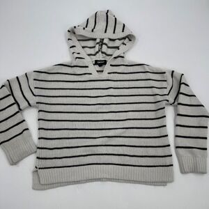 DKNY Women's Striped Knit Hoodie Sweater Pullover Size‎ Small
